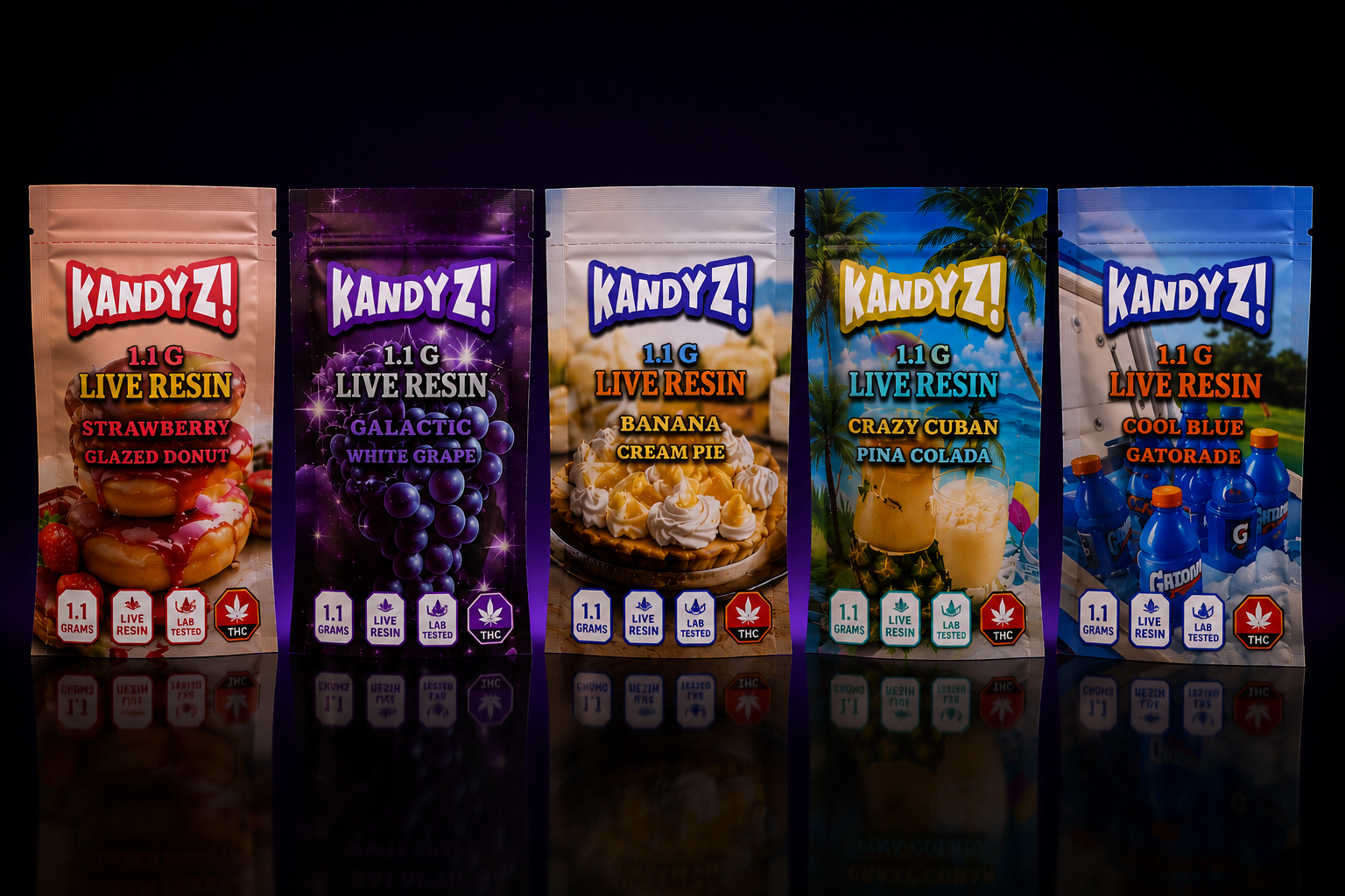KANDYZ! 1.1G Live Resin Carts